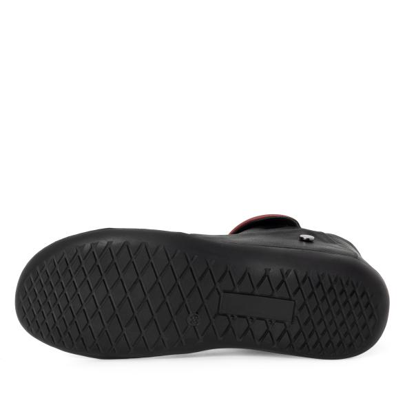 Thumbnail - Andrea Conti Damen Lederslipper schwarz/bordo