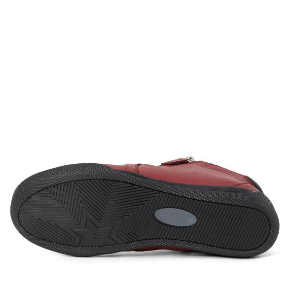 Thumbnail - Andrea Conti Damen Lederslipper bordo/schwarz