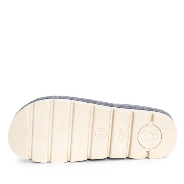 Thumbnail - Dr. Feet Damenhausschuhe grau mit Herzen