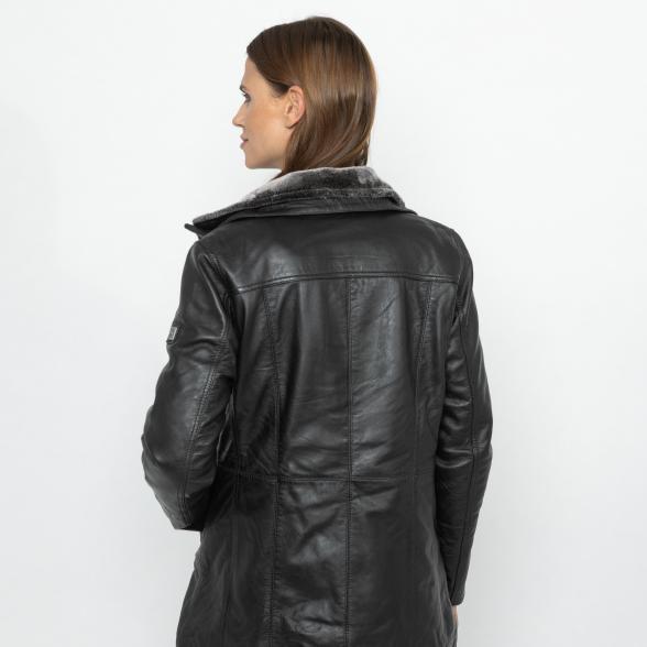 Thumbnail - OTTO KERN Damen-Ledermantel 'Donna' schwarz