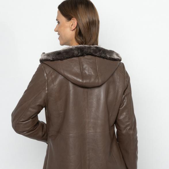 Thumbnail - OTTO KERN Damen-Ledermantel 'Viola' dunkelbraun