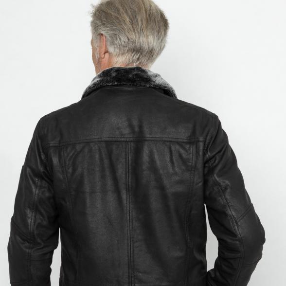 Thumbnail - OTTO KERN Herren-Lederkurzmantel 'Brian' schwarz