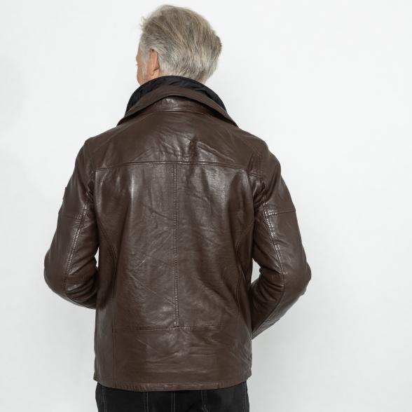 Thumbnail - OTTO KERN Herren-Lederjacke 'Lenny' dunkelbraun