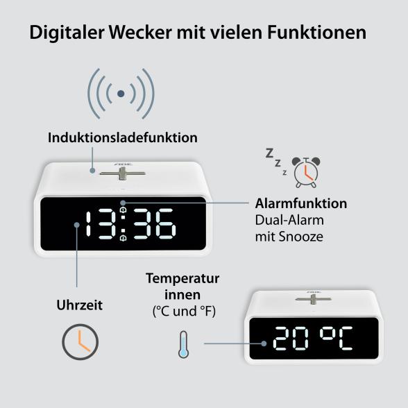 4260578582636 - Wecker »mit Temperaturanzeige« 4260578582636 - Wecker »mit Temperaturanzeige«