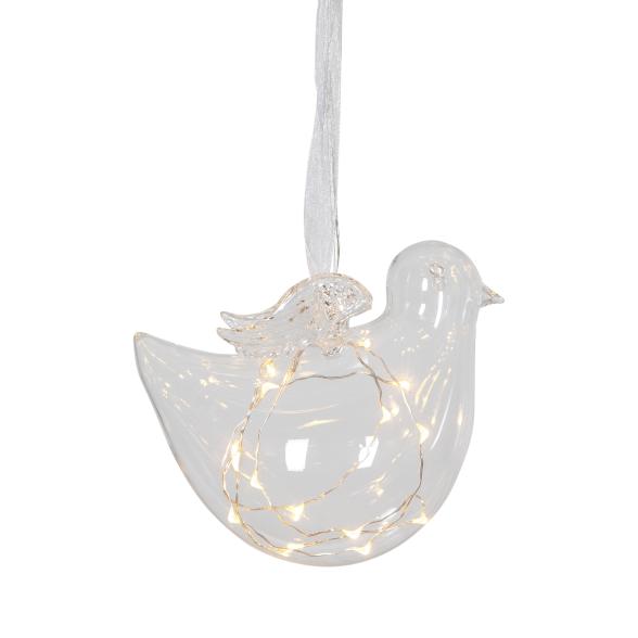 Thumbnail - LED Glaskugel Vogeldesign