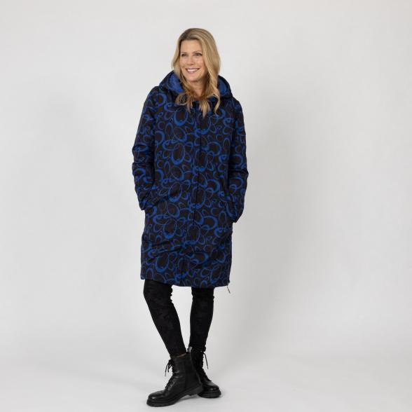 Thumbnail - FASHION NEWS Wende-Longjacke, blau/schwarz