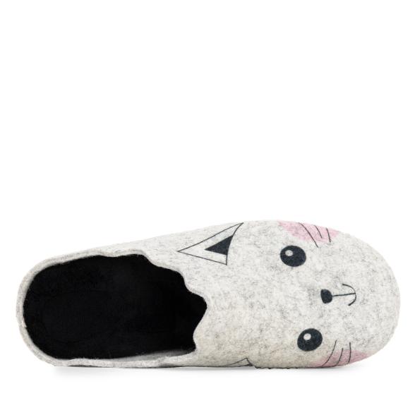 Thumbnail - Hausschuhe Kätzchen grau